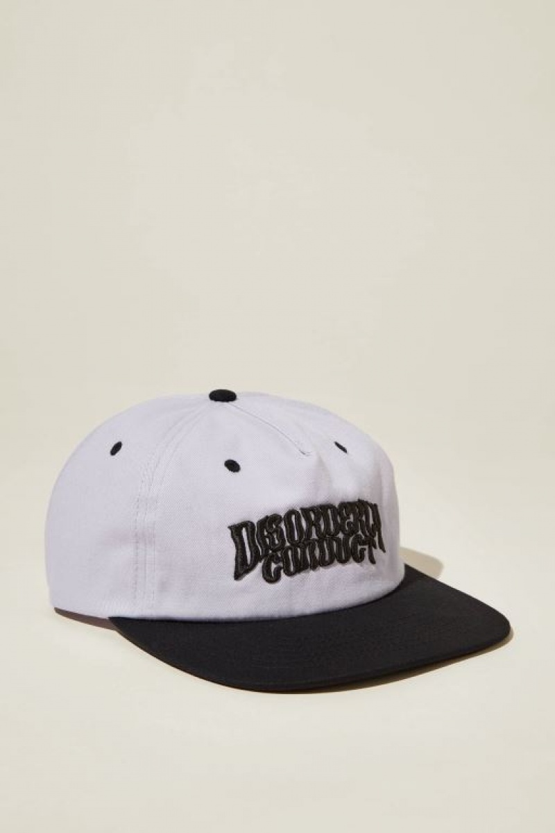 Cotton On 5 Panel Graphic Men\'s Caps Lavender | neABU2Y3wUz