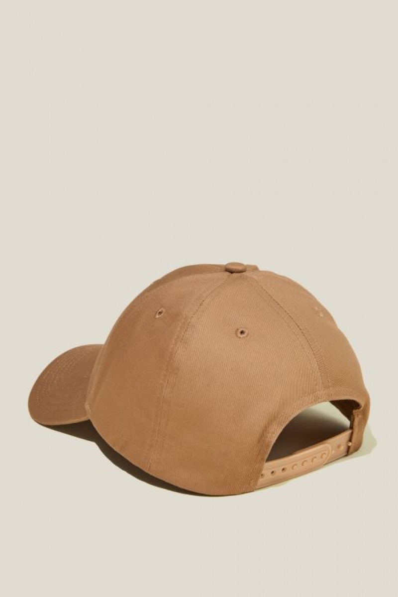 Cotton On 6 Panel Ball Men\'s Caps Brown | MZ4f6wUm22k