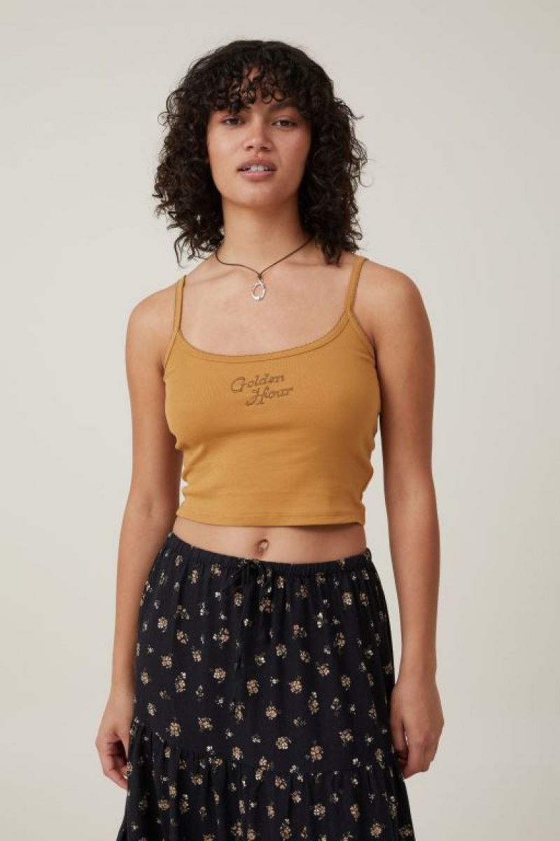 Cotton On 90 S Graphic Strappy Cami Women\'s Graphic T-Shirts Brown | Ngug7aM3VYy
