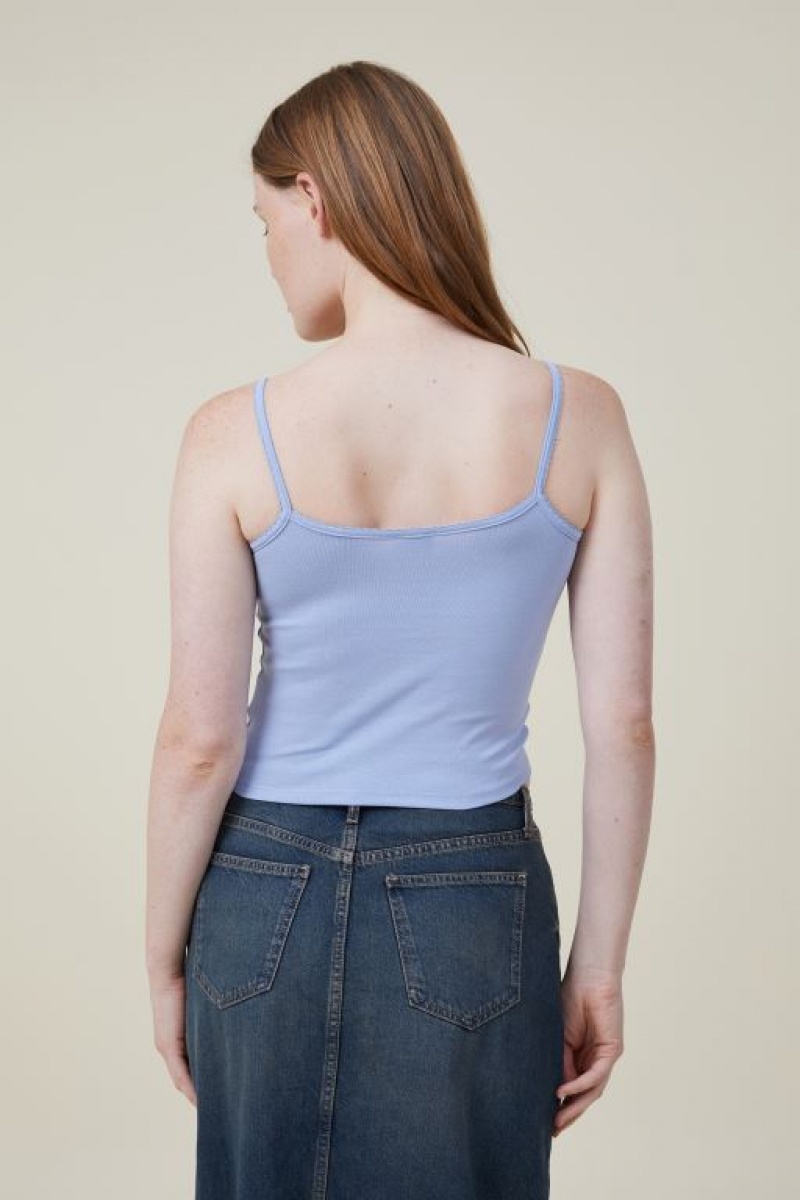 Cotton On 90 S Strappy Women's Cami Blue | syHjA5CLuGe