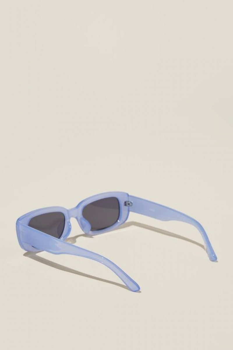 Cotton On Abby Rectangle Women's Sunglasses Blue | XkjcOi24c3h