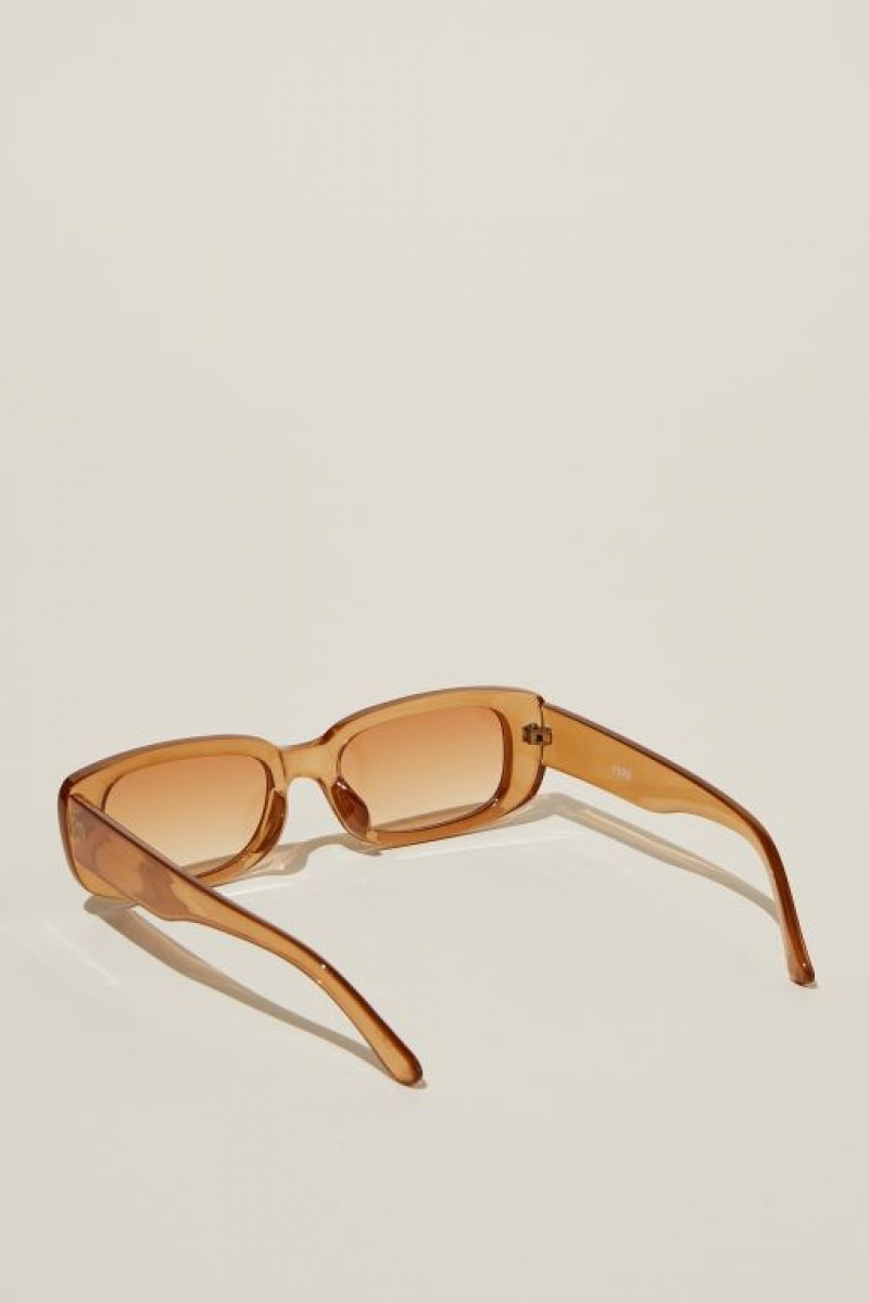 Cotton On Abby Rectangle Women's Sunglasses Vintage | 2RFUqDtcdlD