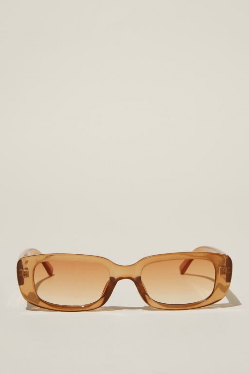 Cotton On Abby Rectangle Women\'s Sunglasses Vintage | 2RFUqDtcdlD