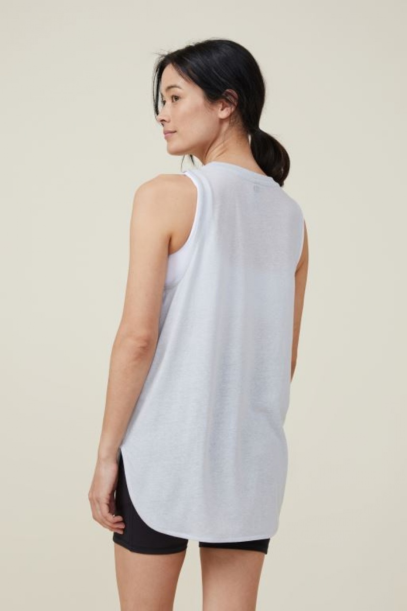 Cotton On Active Curve Hem Tank Top Women's Maternity Wear Grey | eKkhMUduNAK