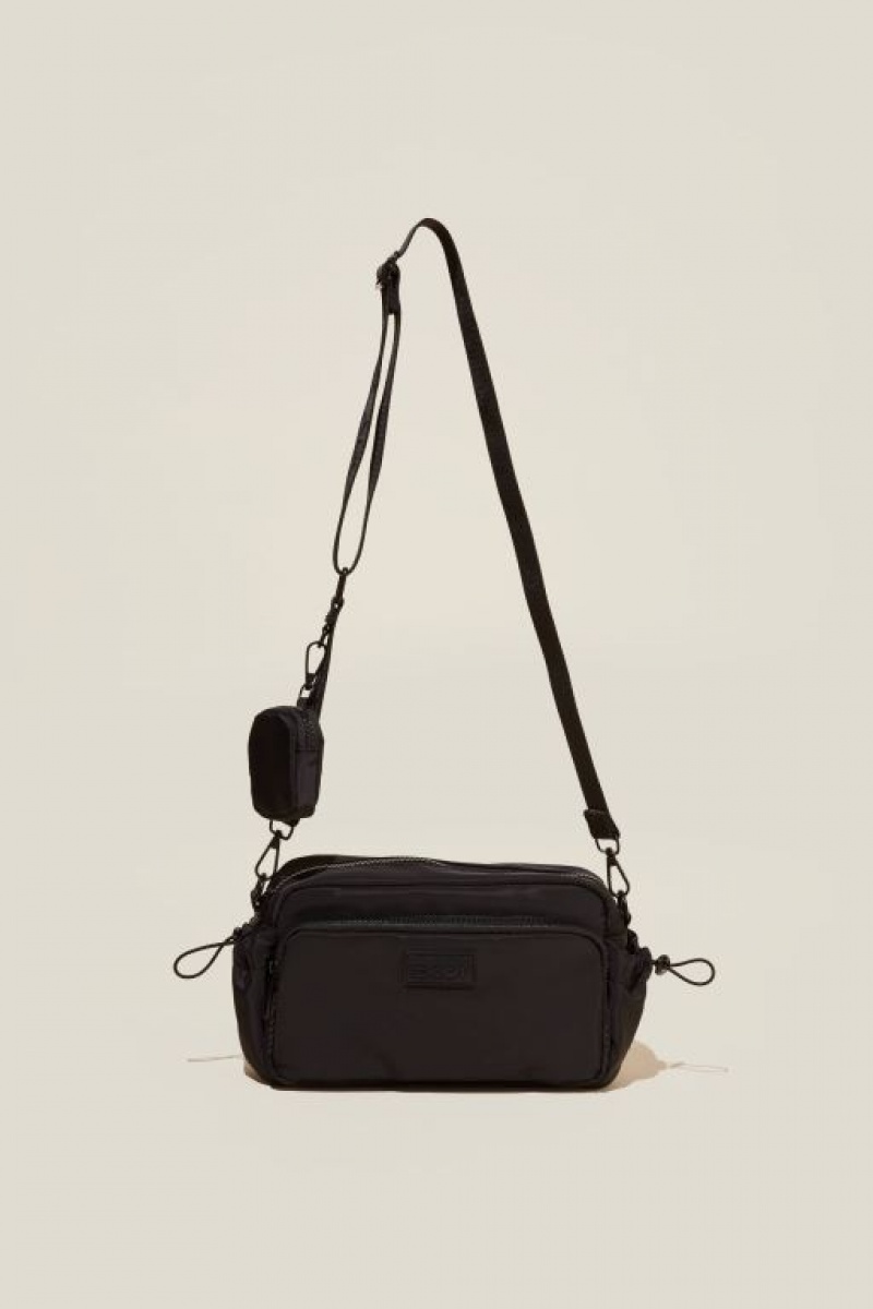 Cotton On Active Essentials Crossbody Women's Bags Black | UAnpS9e4ZP4