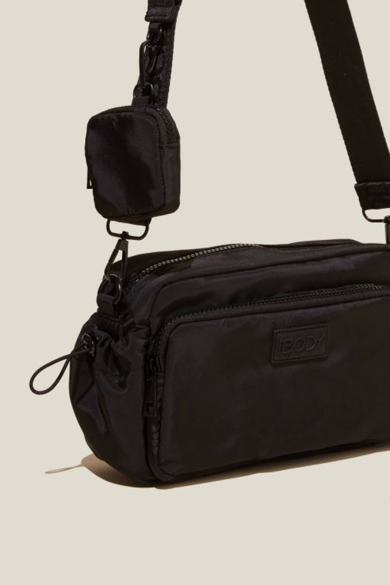 Cotton On Active Essentials Crossbody Women's Bags Black | UAnpS9e4ZP4