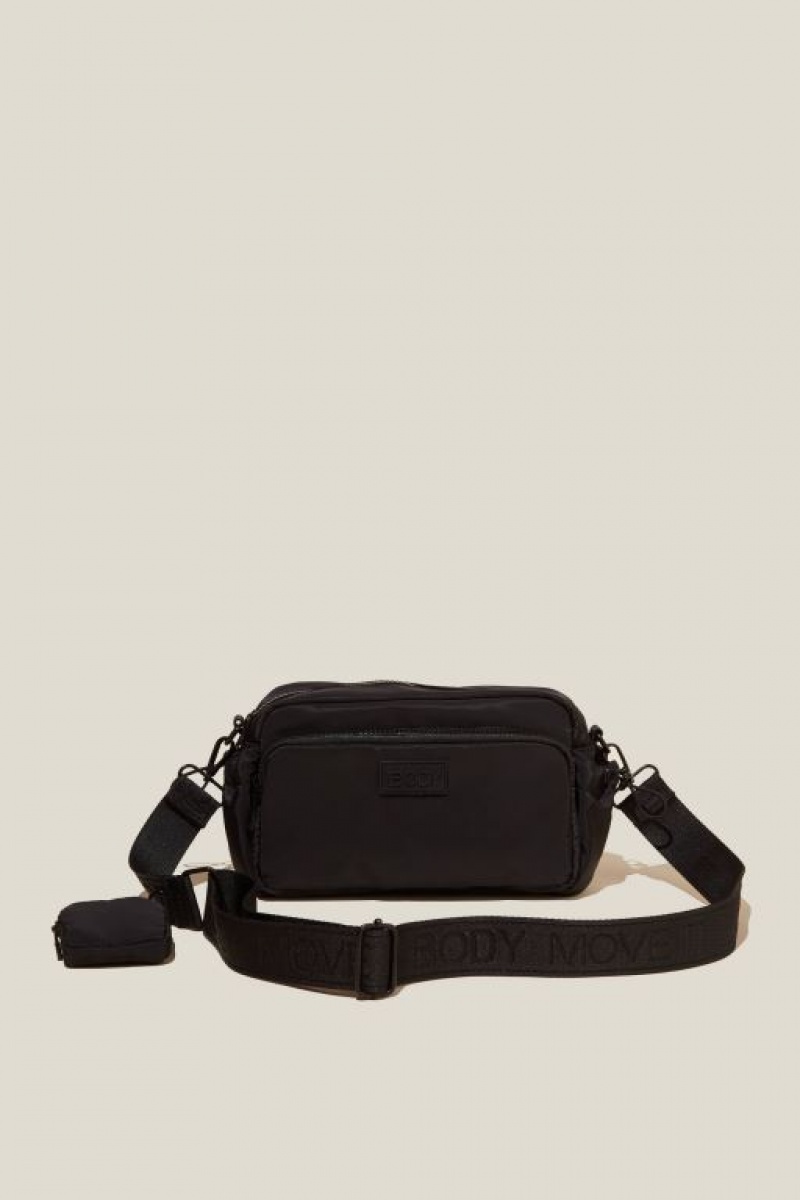 Cotton On Active Essentials Crossbody Women\'s Bags Black | UAnpS9e4ZP4