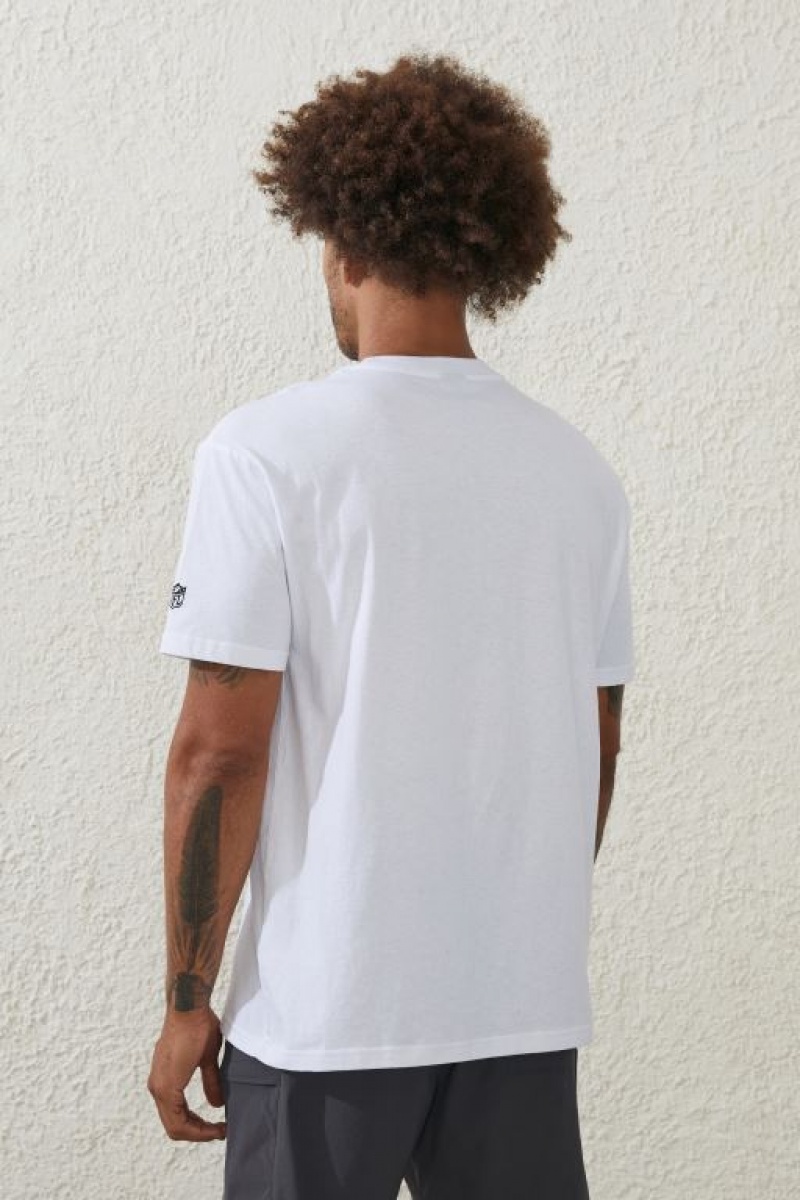 Cotton On Active Nfl Oversized Men's Graphic T-Shirts White | BqASrcjEJts