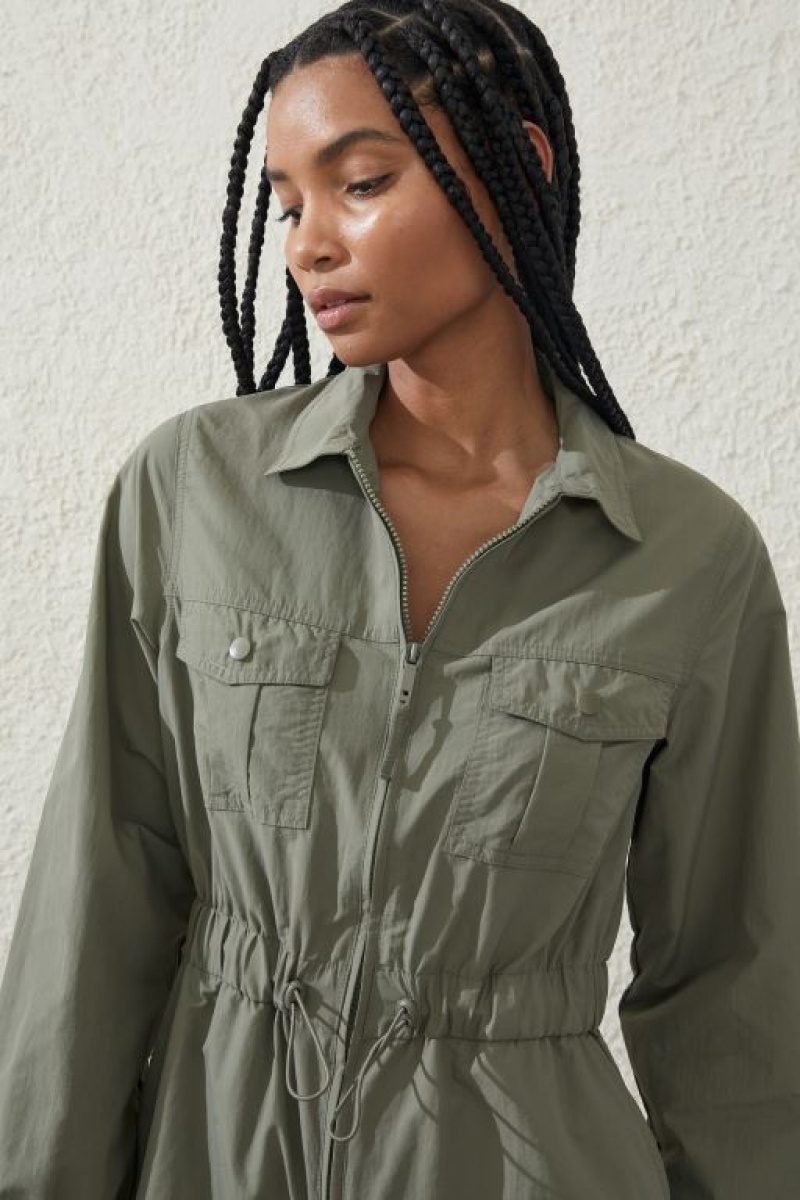 Cotton On Active Utility Coverall Women's Track Pants Khaki | 9IvpmOvqa5w