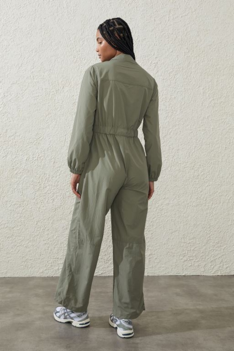 Cotton On Active Utility Coverall Women's Track Pants Khaki | 9IvpmOvqa5w