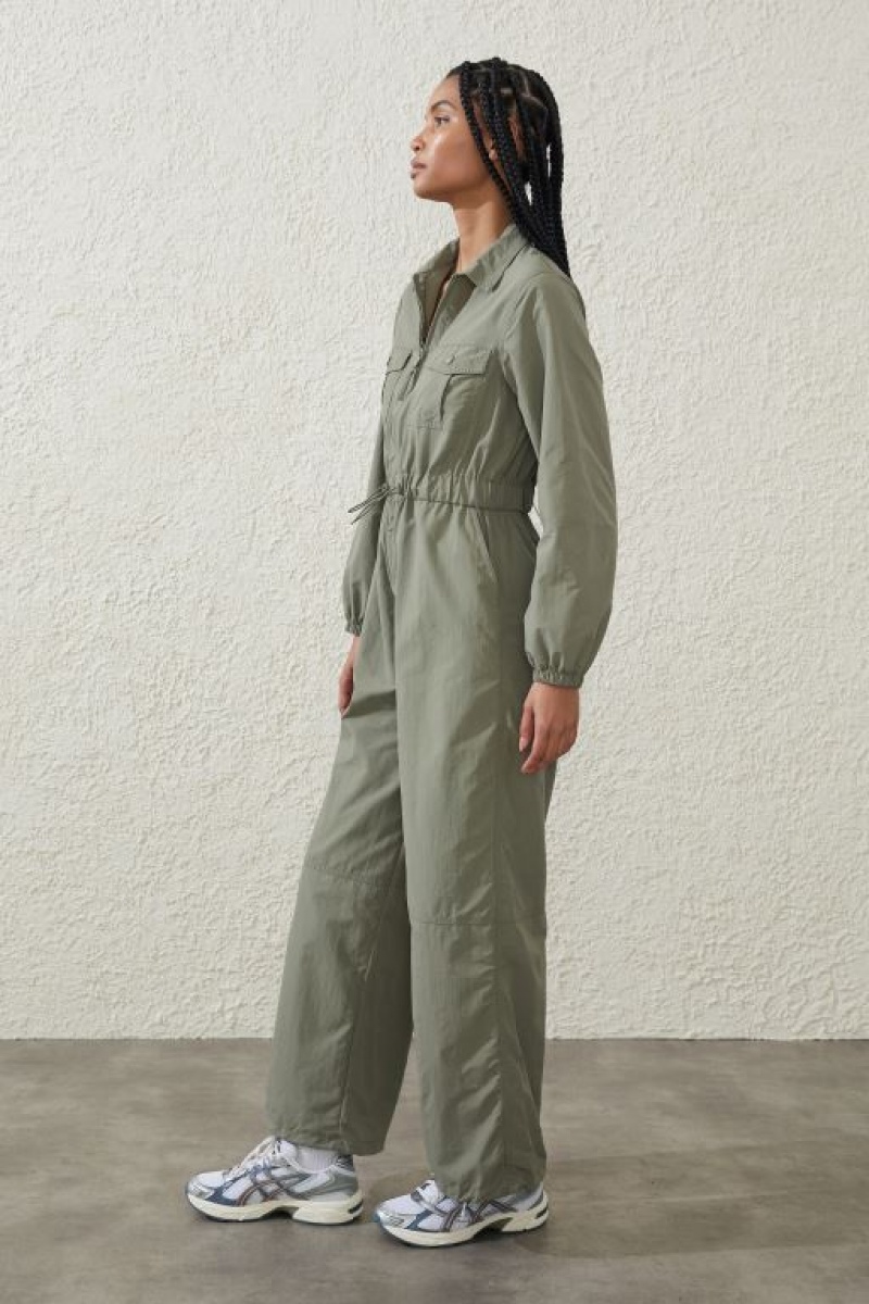 Cotton On Active Utility Coverall Women's Track Pants Khaki | 9IvpmOvqa5w