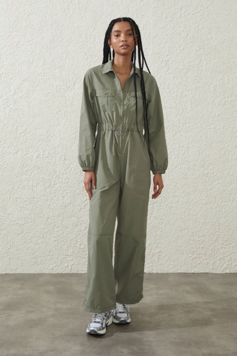 Cotton On Active Utility Coverall Women\'s Track Pants Khaki | 9IvpmOvqa5w