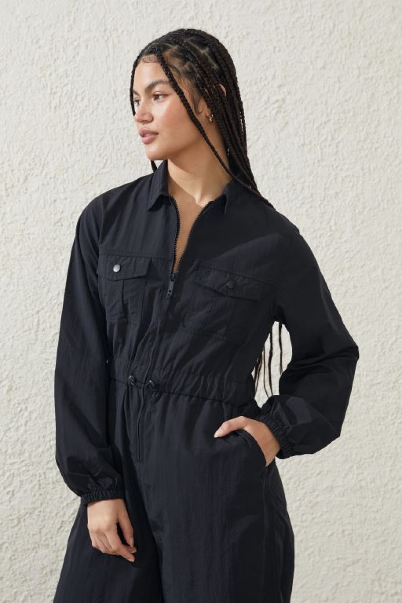 Cotton On Active Utility Coverall Women's Track Pants Black | Beylm8Zm8XM