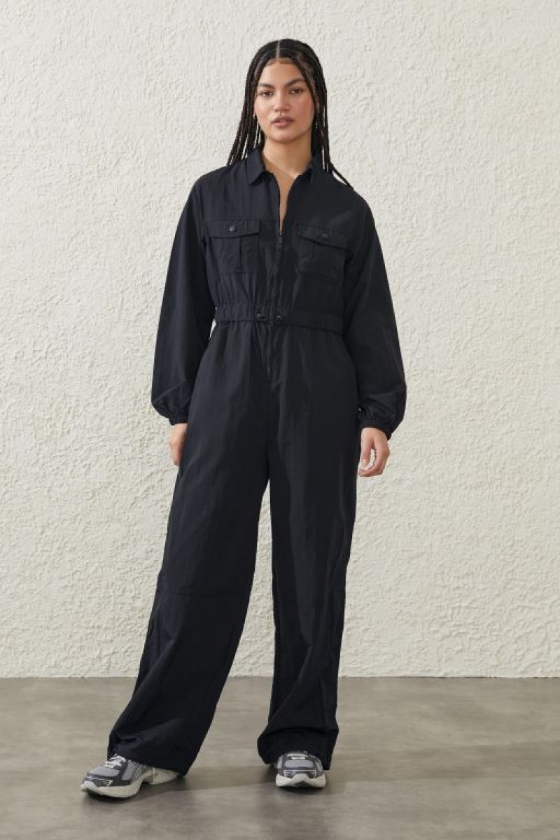 Cotton On Active Utility Coverall Women\'s Track Pants Black | Beylm8Zm8XM
