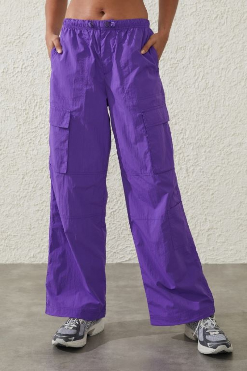 Cotton On Active Utility Women's Track Pants Royal Purple | LFlV2pSJ81d
