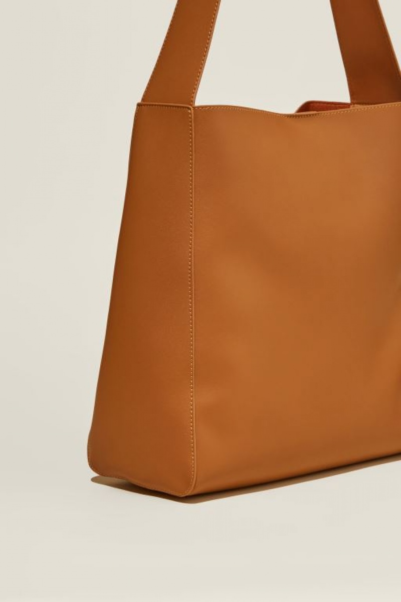 Cotton On Addison Tote Women's Bags Brown | DSVYXWGBrWb