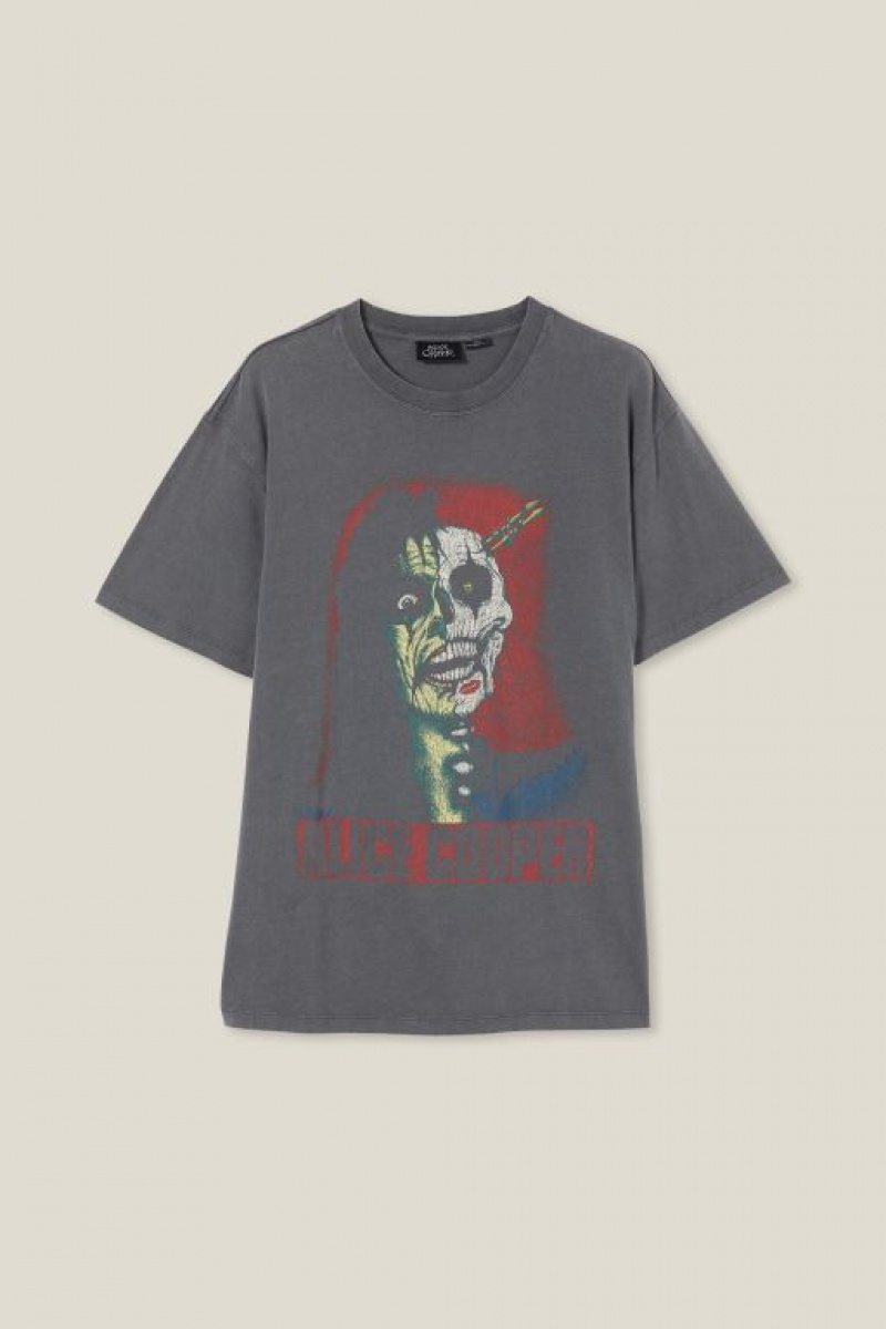 Cotton On Alice Cooper Loose Fit Men's Graphic T-Shirts Lcn | 4JTTlAsjtq0