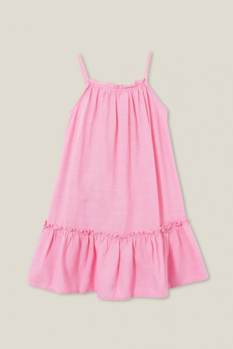 Cotton On Alice Sleeveless Girls' Dress Pink | 1I7dSHhjgDQ