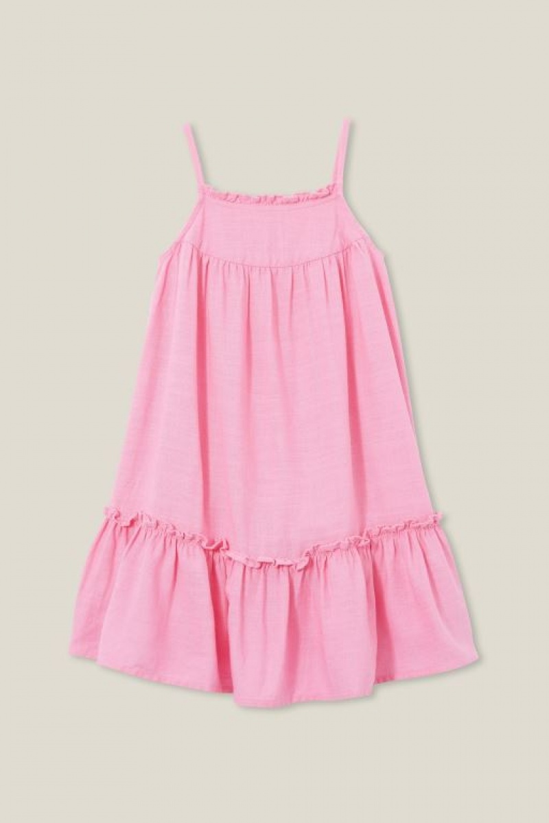 Cotton On Alice Sleeveless Girls\' Dress Pink | 1I7dSHhjgDQ