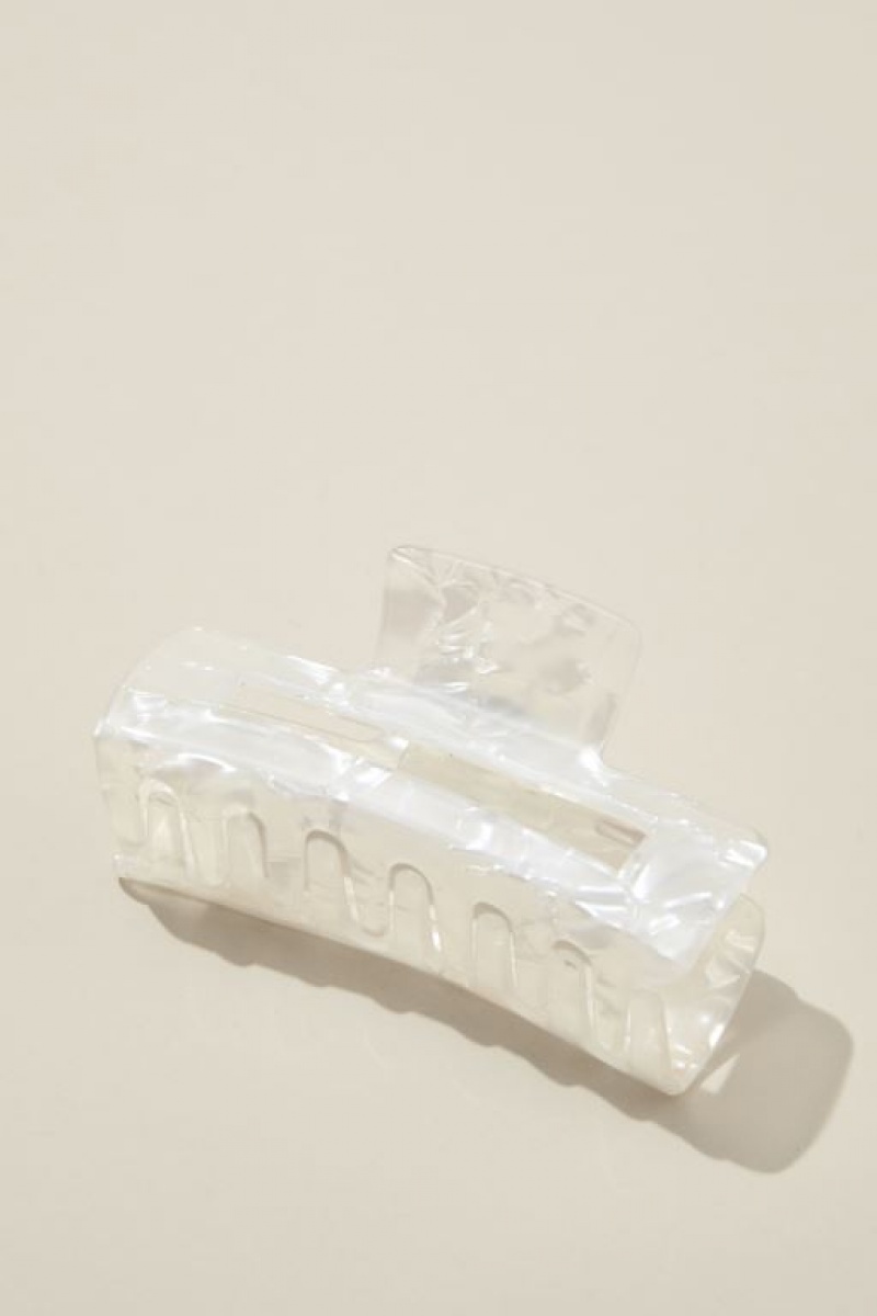 Cotton On Amber Hair Claw Women\'s Hair Accessories White | KzhsVCWKRLx