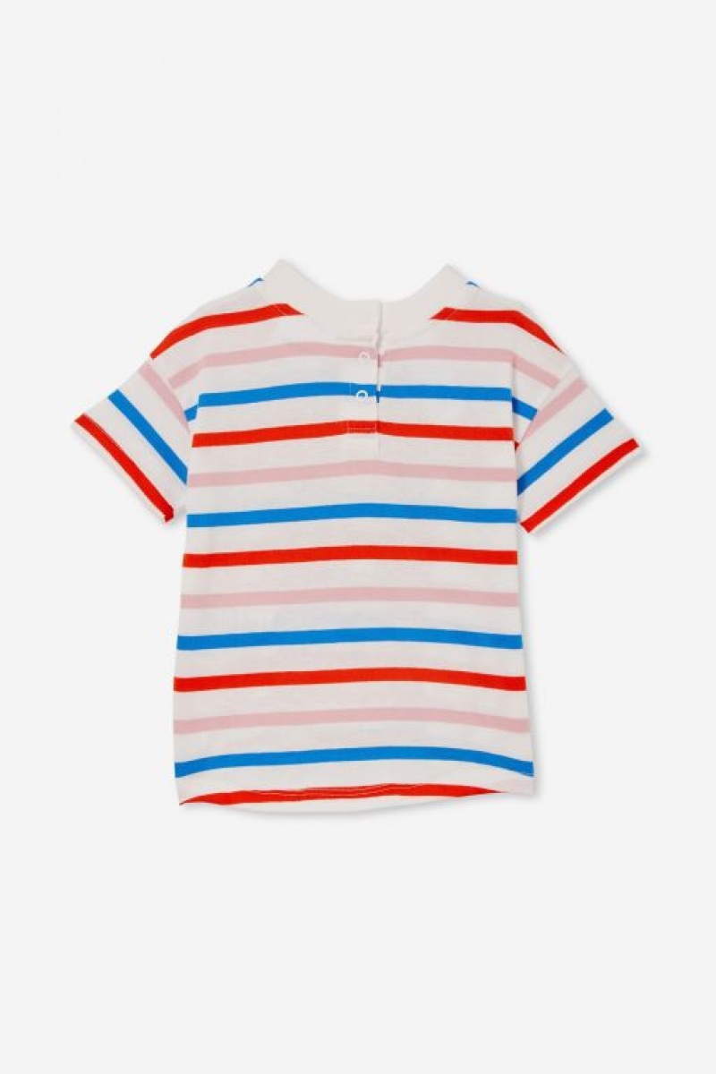 Cotton On Andie Drop Shoulder Lcn Baby T Shirts Multicolor Stripes | RxeRB6UrLRD