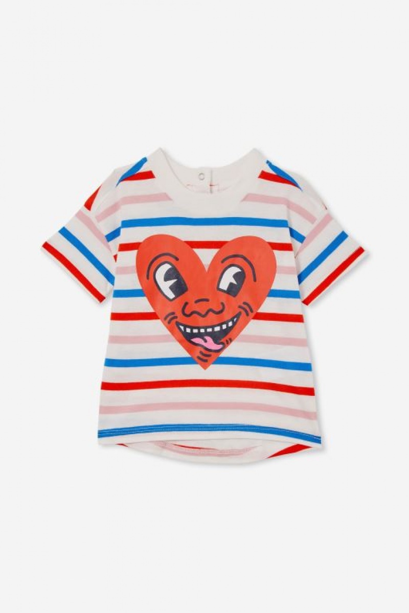 Cotton On Andie Drop Shoulder Lcn Baby T Shirts Multicolor Stripes | RxeRB6UrLRD