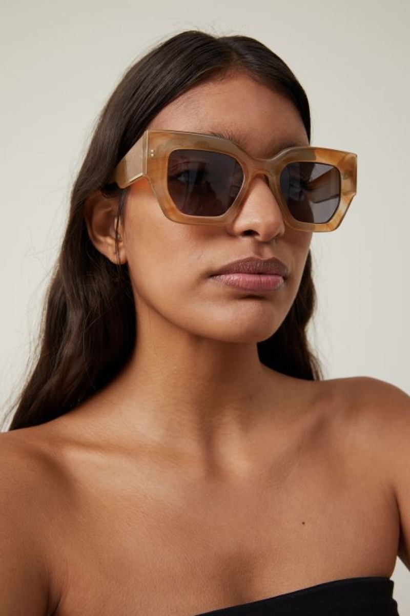 Cotton On Aubrey Oversized Women's Sunglasses Stripes | dgUKuimLrIE