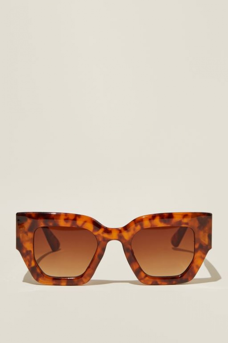 Cotton On Aubrey Oversized Women\'s Sunglasses Sepia | dROBB560Apb