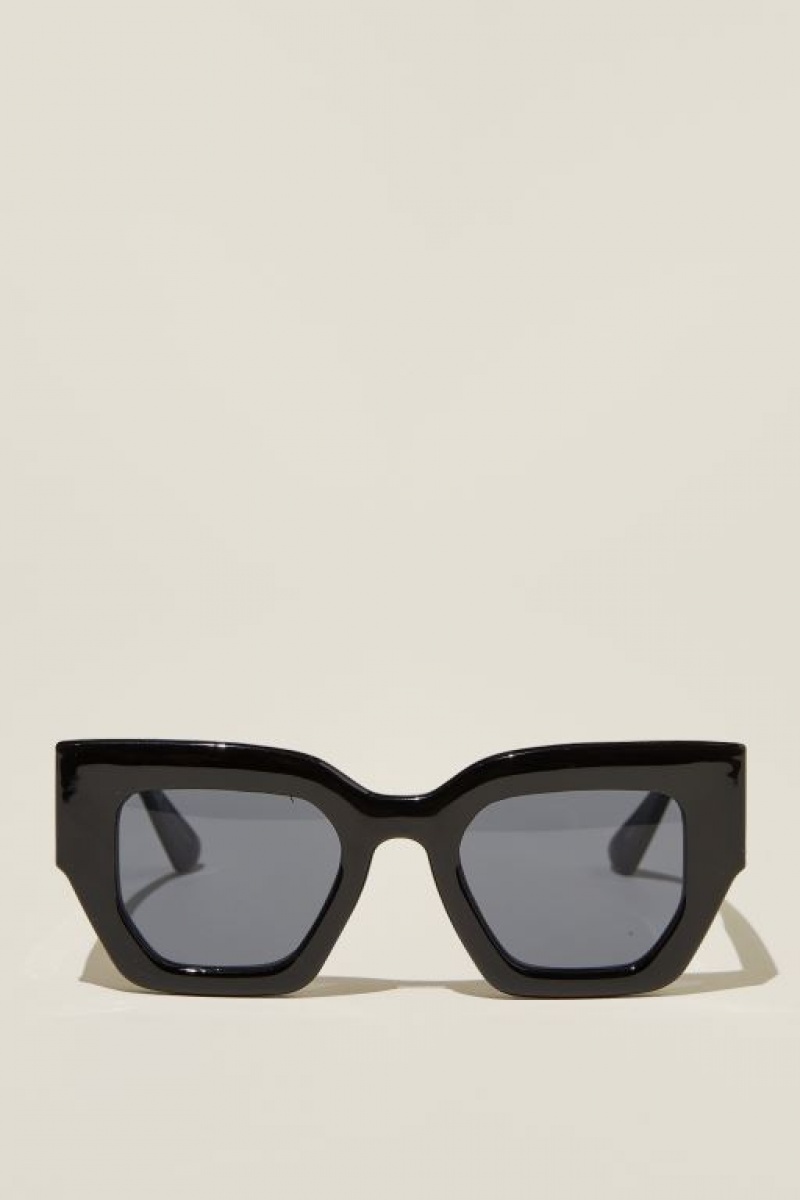 Cotton On Aubrey Oversized Women\'s Sunglasses Black | WyDAbGjpGdR