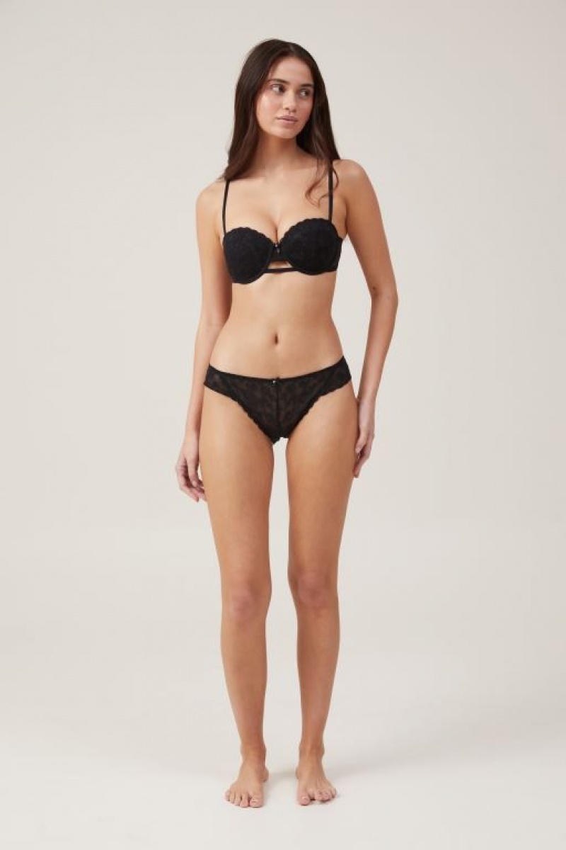 Cotton On Aurora Lace Contour Women's Bras Black | dNTPtdH8ecD