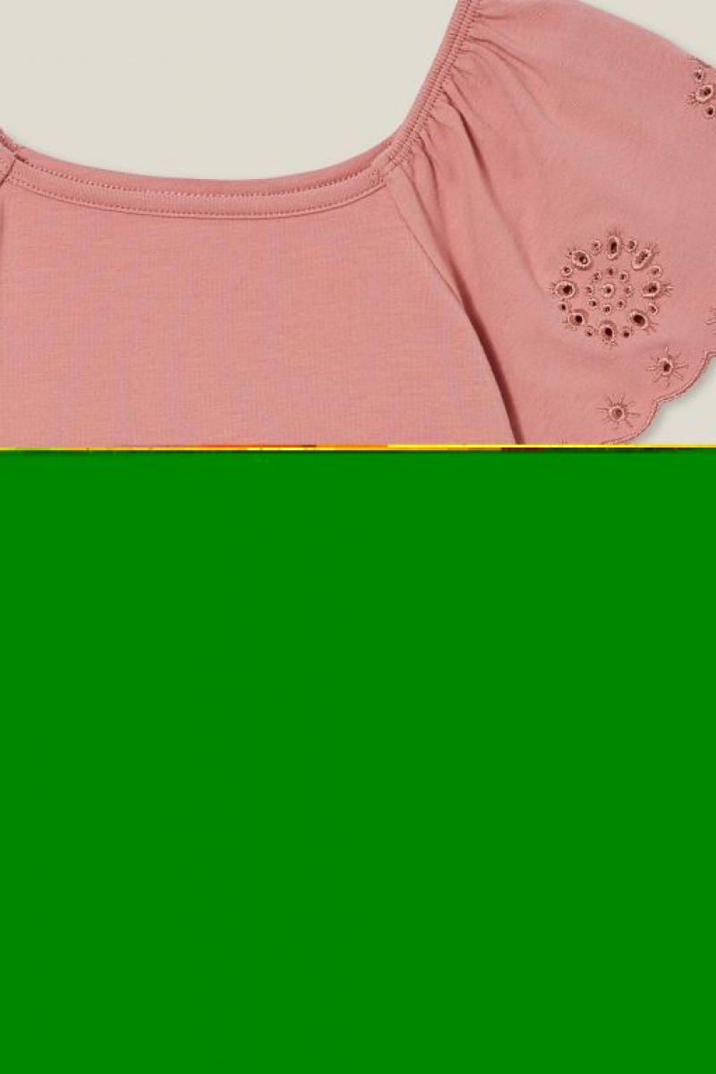 Cotton On Ava Short Sleeve Girls' T Shirts Clay | vHvHg7KEOEi