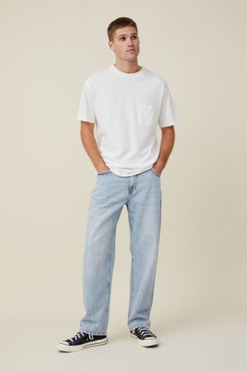 Cotton On Baggy Jean Men's Pants Light Blue | H8f1yQ8vNHF
