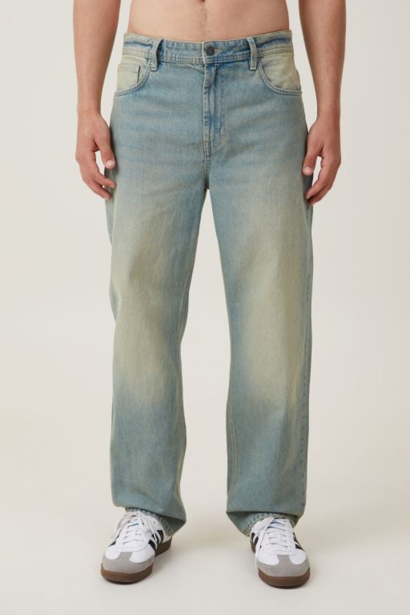 Cotton On Baggy Men's Jeans Blue Wash | 0OOVz2R6b04