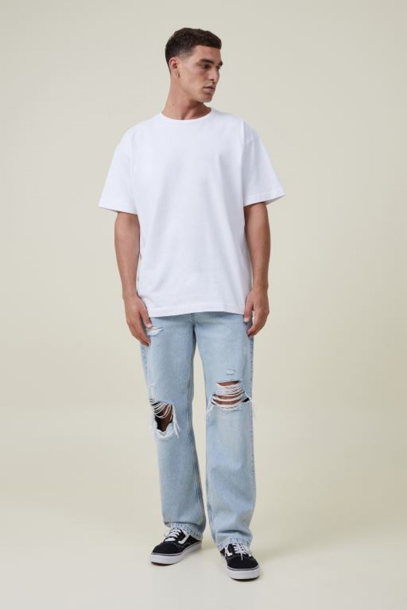 Cotton On Baggy Men's Jeans Blue | L7Pv8ByyQWf