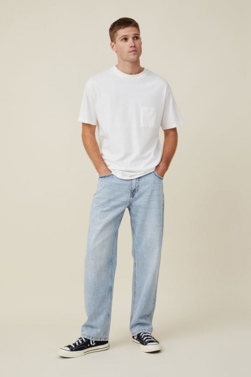 Cotton On Baggy Men's Jeans Light Blue | PFaesvRLiwN