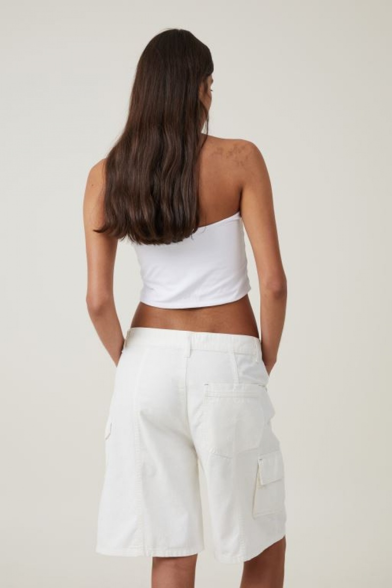 Cotton On Baggy Utility Women's Shorts Ecru | lJitysCeqhd
