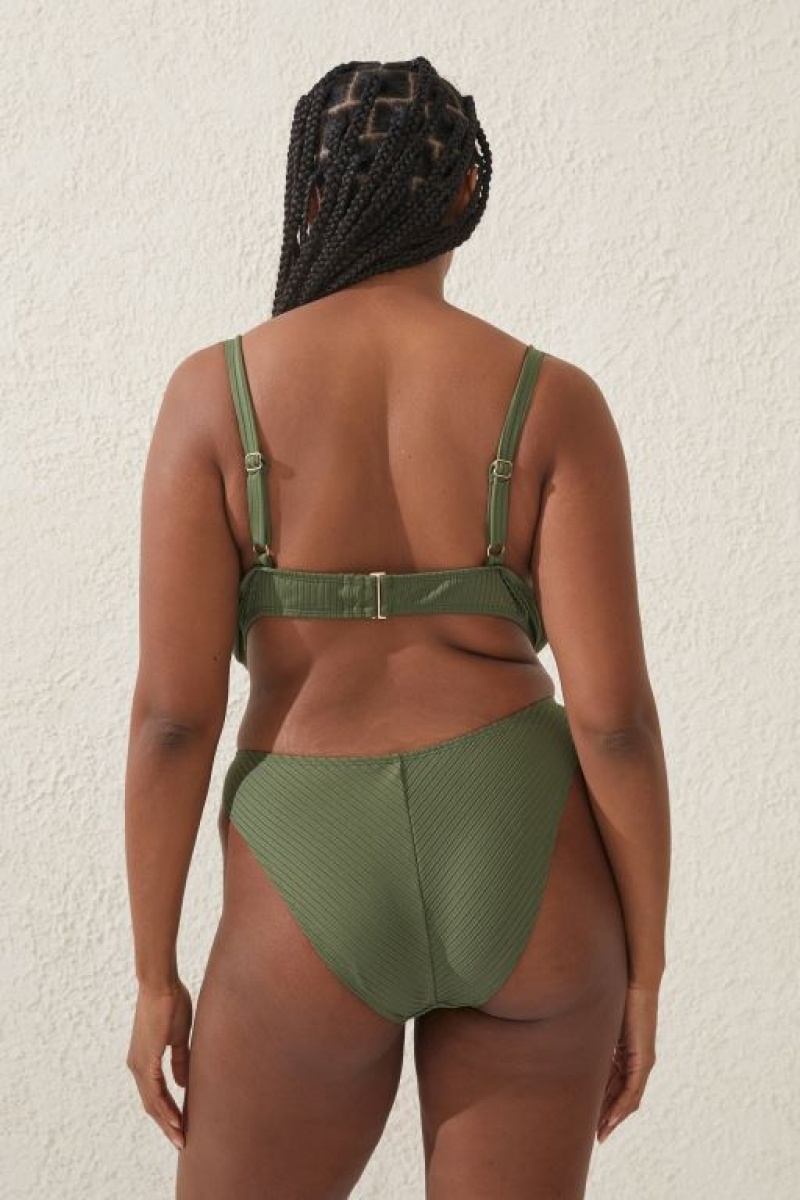 Cotton On Balconette Bra D+ Women's Bikini Tops Khaki | ODRNSSdMEMd