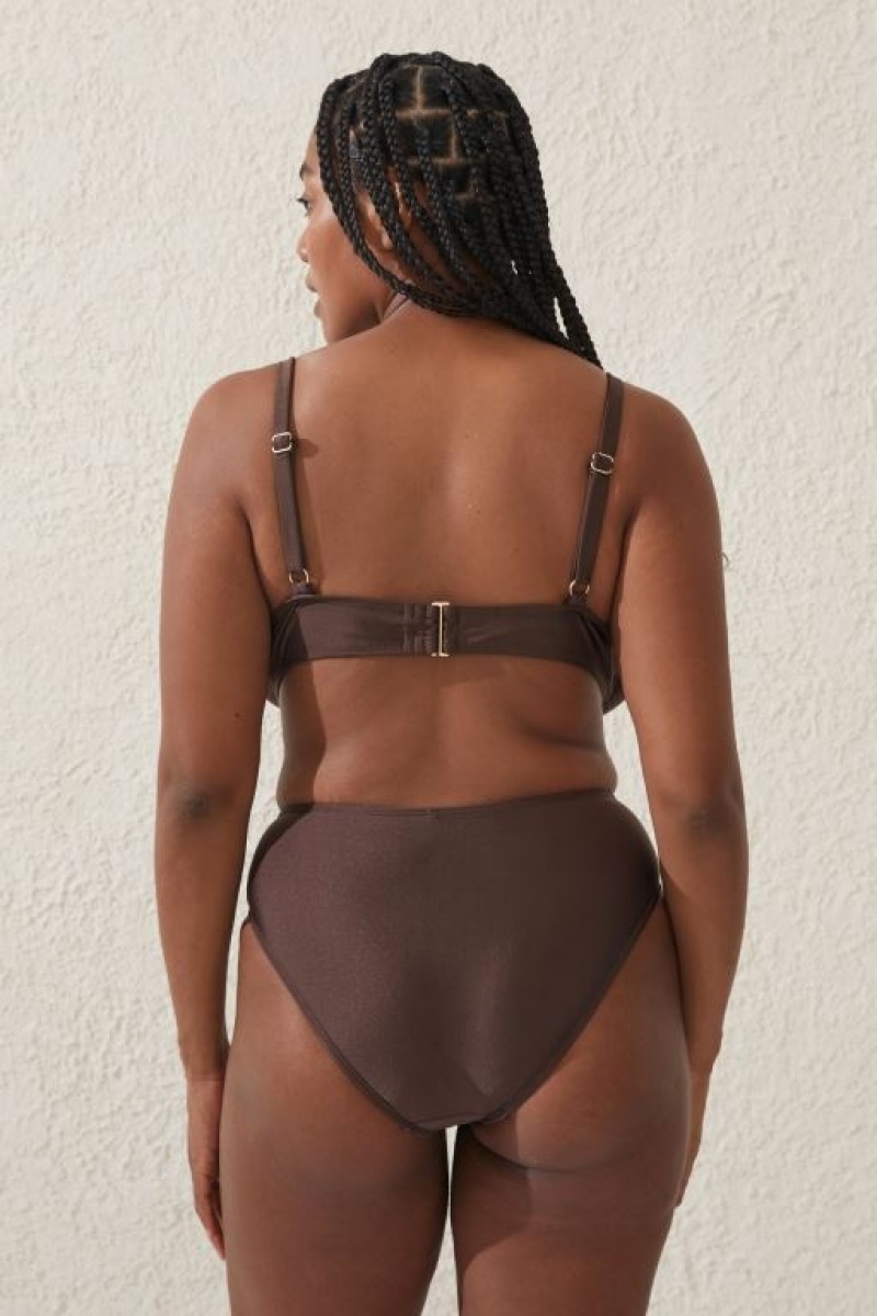 Cotton On Balconette Bra D+ Women's Bikini Tops Brownie | 4PYUwdadNjf