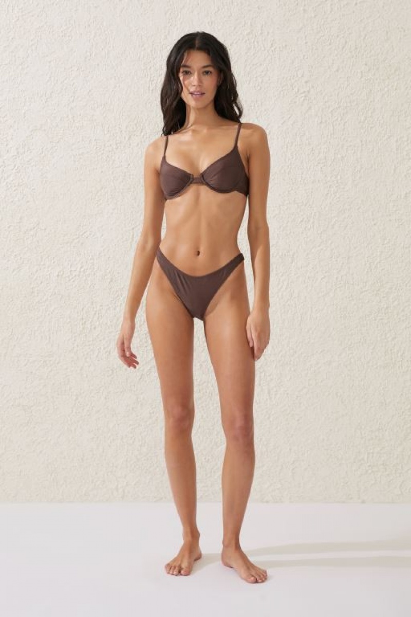 Cotton On Balconette Bra Women's Bikini Tops Brownie | vaQsrsiHggV
