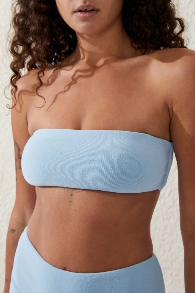 Cotton On Bandeau Women's Bikini Tops Blue | llXR9meo5G1