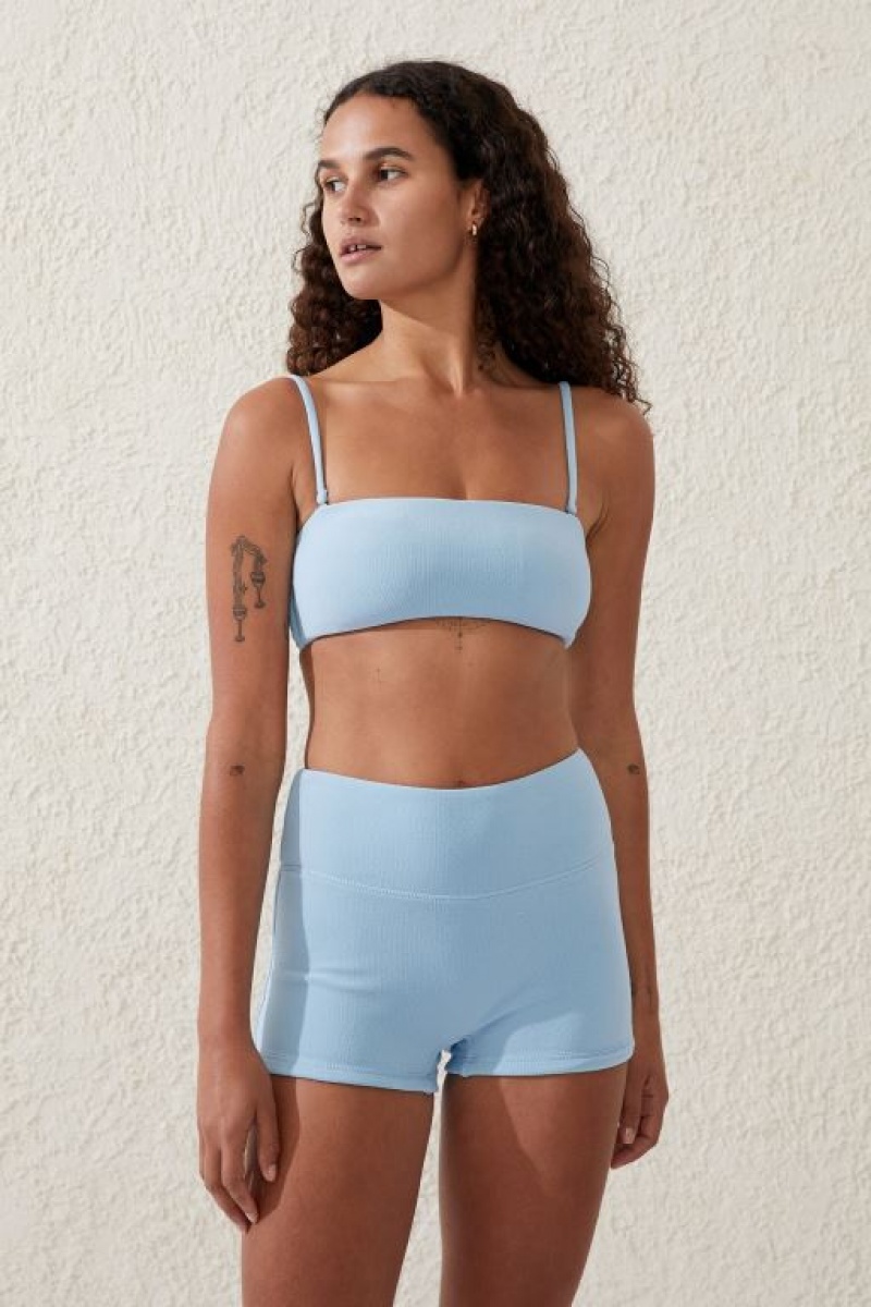 Cotton On Bandeau Women's Bikini Tops Blue | llXR9meo5G1