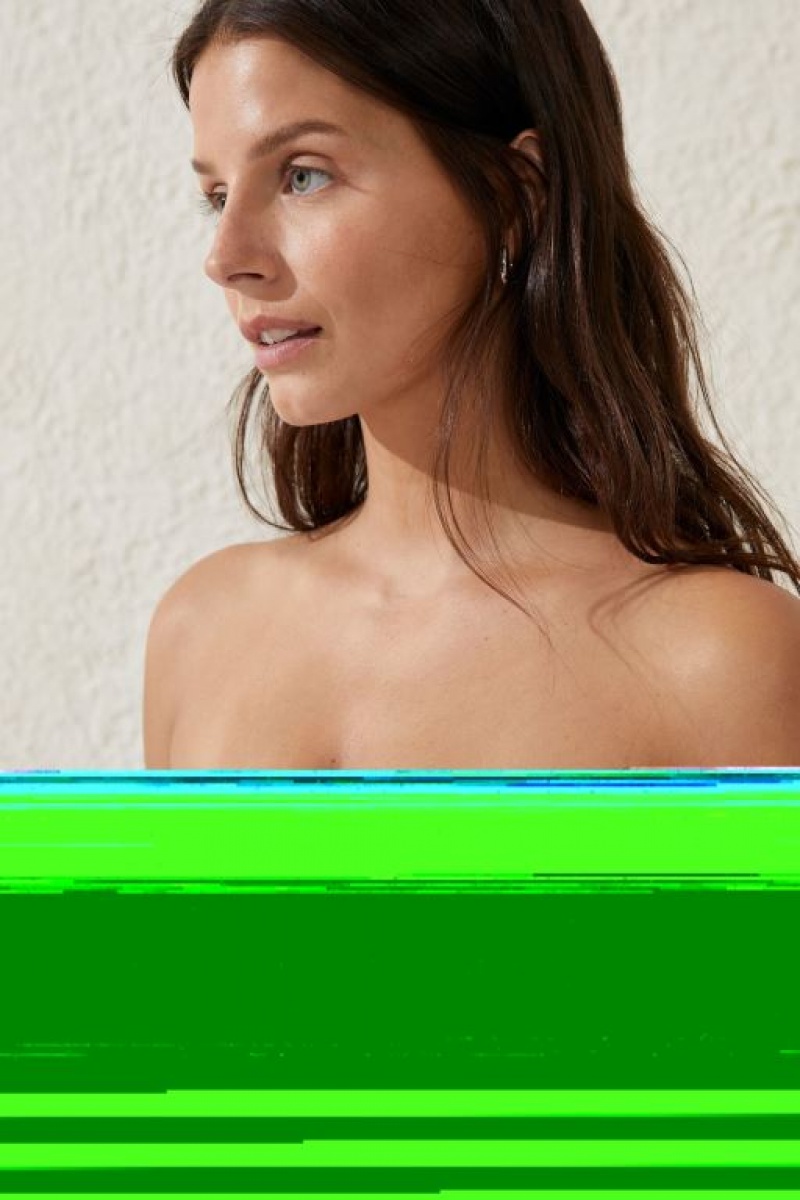 Cotton On Bandeau Women's Bikini Tops Green Metal | mFFCZ79g1cA