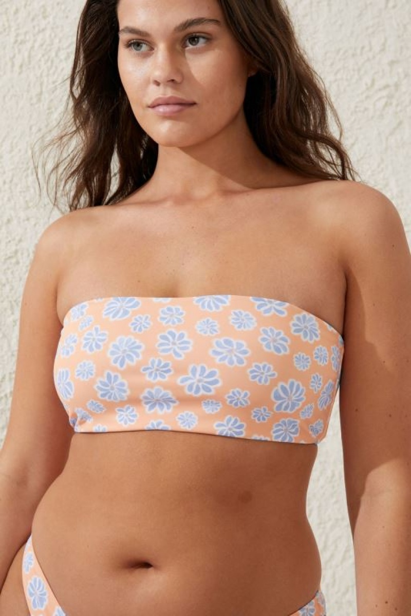 Cotton On Bandeau Women's Bikini Tops Orange | O18hhsVrSUX
