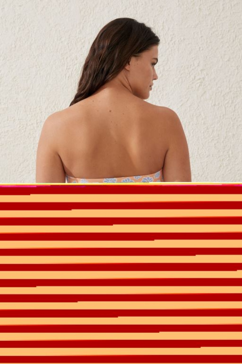 Cotton On Bandeau Women's Bikini Tops Orange | O18hhsVrSUX