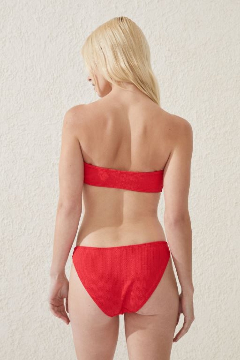 Cotton On Bandeau Women's Bikini Tops Red | KAnCQktP3NI