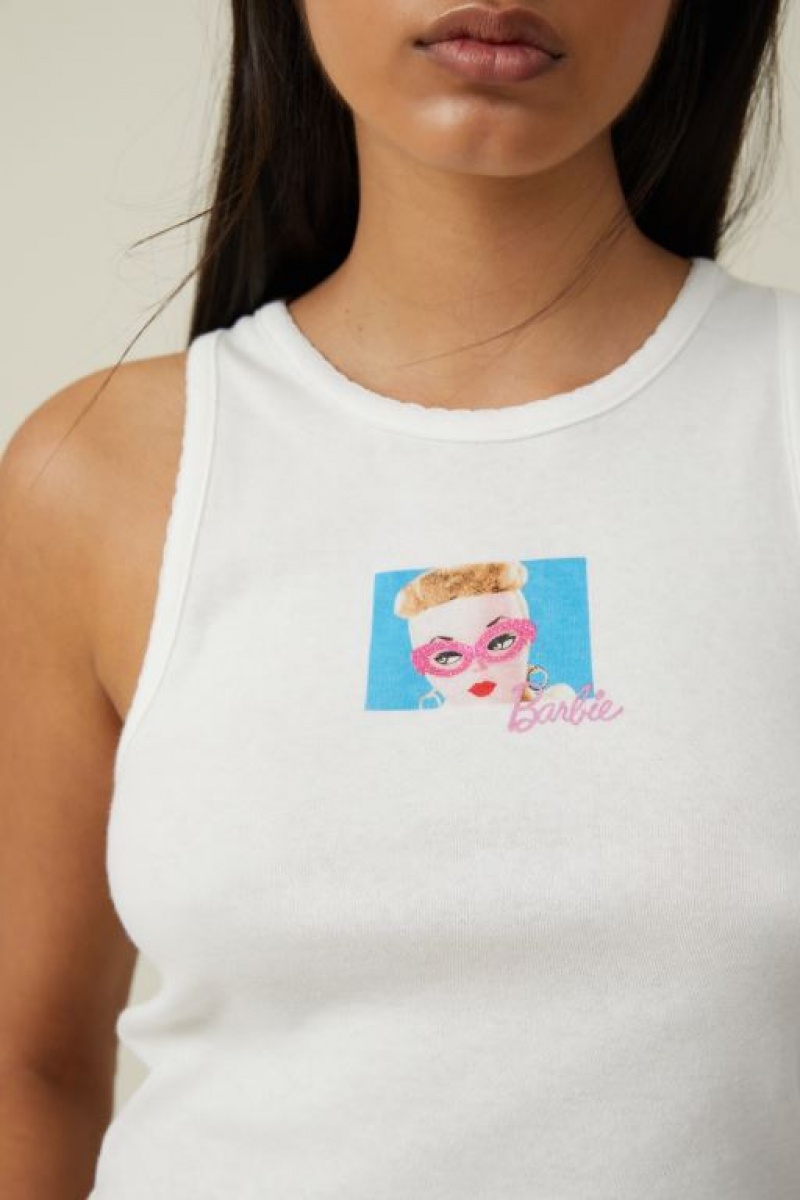 Cotton On Barbie Picot Baby Women's Graphic T-Shirts White | 9ype6kYeHCl