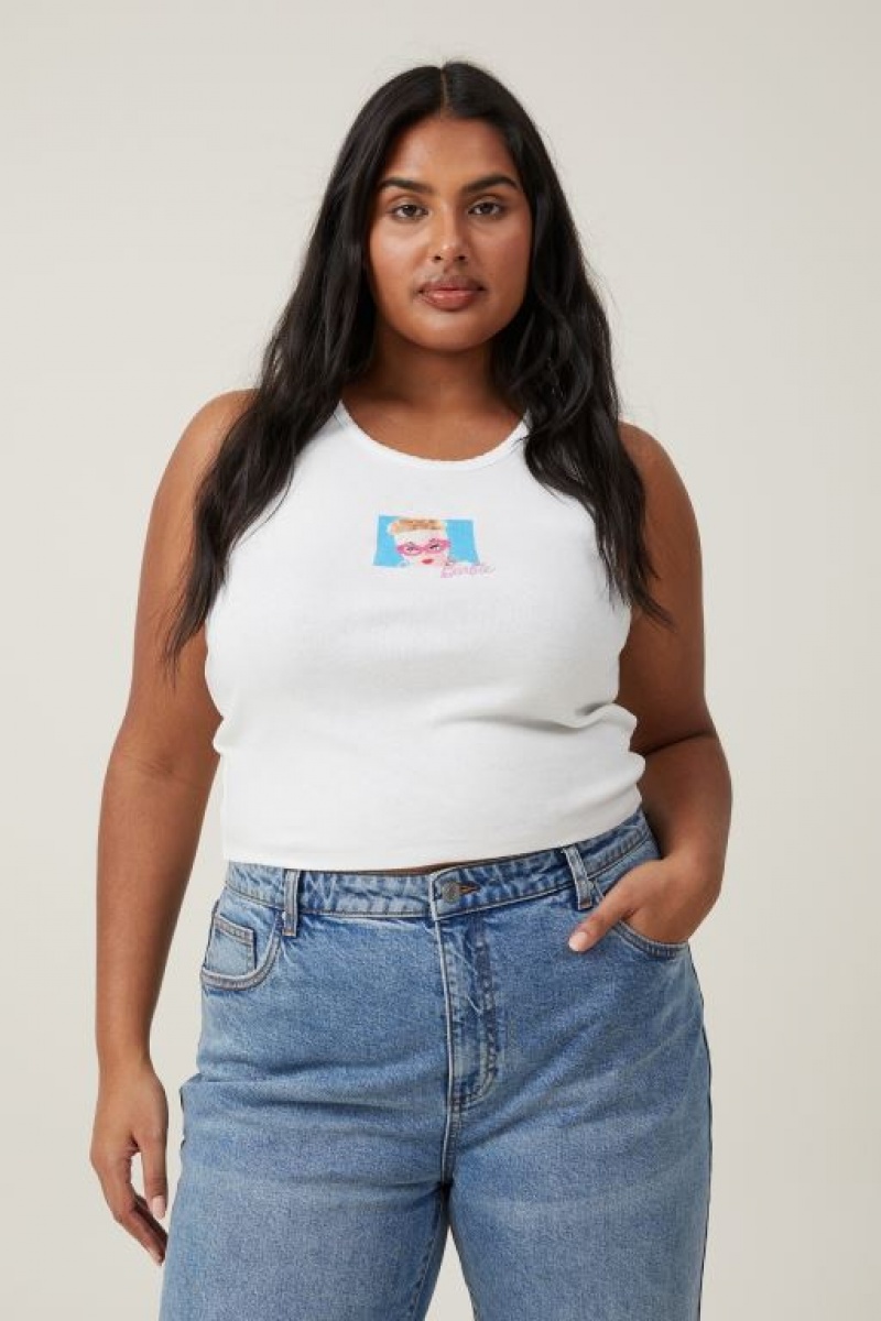 Cotton On Barbie Picot Baby Women's Graphic T-Shirts White | 9ype6kYeHCl