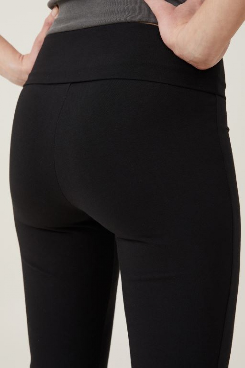 Cotton On Bella Bootleg Women's Pants Black | XtPUqHI2DMf