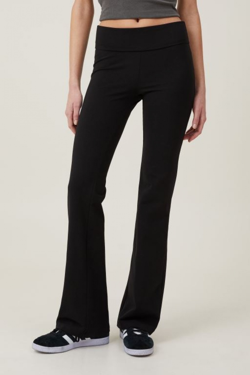 Cotton On Bella Bootleg Women's Pants Black | XtPUqHI2DMf