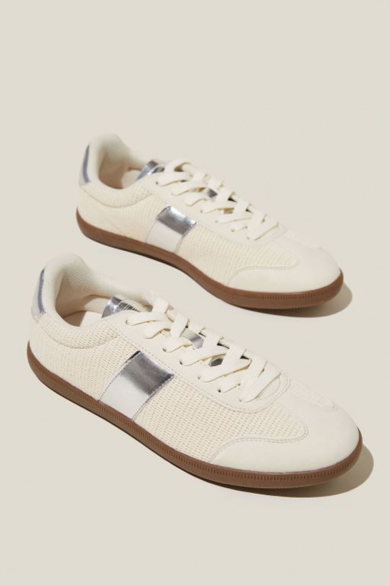 Cotton On Bella Sleek Retro Women's Sneakers Silver | OrlvpzeaiGw
